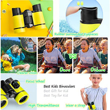 Load image into Gallery viewer, Kid Binoculars Best Gifts for 3-12 Years Boys Girls High-Resolution Optics Shockproof Mini Compact Binocuolar Toys Folding Small Telescope for Bird Watching Camping Outdoor Play
