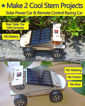 Load image into Gallery viewer, Wooden Solar &amp; Wireless Remote Control Car Model Kits to Build - DIY Science Experiment and Educational STEM Toys for Kids Teens,Circuit Engineering Project 2 Kits
