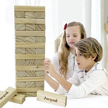 Load image into Gallery viewer, Juegoal 54 Piece Giant Tumble Tower, Wooden Block Game with Gameboard, Canvas Bag for Outdoor Yard Playing,7.1 x 7.2 x 25.2 Inches
