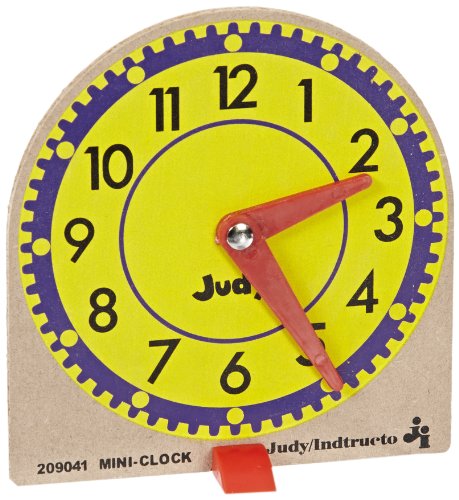 Judy Instructo Mini-Clocks - 4 1/8 x 4 inches - Set of 12, Size 6