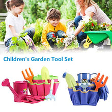 Load image into Gallery viewer, CHERRYSONG 6 PCS/Set Children&#39;s Garden Tool Set Garden Outdoor Metal Shovel Gloves Kettle Set Canvas Tote/Shovel/Rake/Fork/Watering Can/Kid-Sized Gloves
