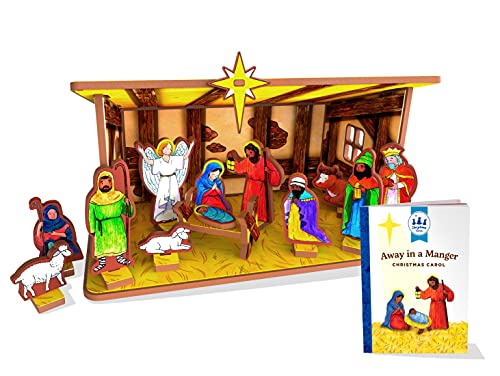 STORYTIME TOYS Away in a Manger Nativity Book and Playset