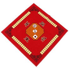 Load image into Gallery viewer, EXCEART Mahjong Game Table Cover Slip Resistant Poker Dominos Card Tablecover Table Top Mat Square Mahjong Cloth Board for Desktop Games Red 78X78CM
