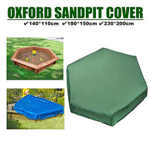 Load image into Gallery viewer, TIZJ Sandbox Cover with Drawstring, Hexagonal Waterproof Sandpit Pool Cover, Protective Cover Sandbox Canopy for Home Garden Outdoor Pool (Color : Green, Size : 180x150cm)
