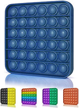 Load image into Gallery viewer, Dookeh Bubble Pop Fidget Toy - Push Pop Bubble Fidget Sensory Toy (Square, Dark Blue_Square)

