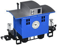 Bachmann Industries Li'L Big Haulers Caboose G-Scale Short Line Railroad with Blue/Silver Roof, Large