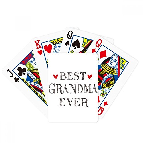DIYthinker Best Grandma Ever Quote Relatives Poker Playing Card Tabletop Board Game Gift