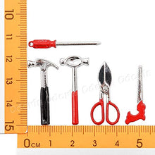 Load image into Gallery viewer, Odoria 1:12 Miniature Tools Fairy Garden 8Pcs Tool Set Dollhouse Furniture Accessories
