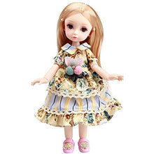 Load image into Gallery viewer, Little Bado BJD Girl Doll 10 Inch Joints DIY Doll Clothes with Silky Hair and Makeup Face, Wearing Exquisite Clothes and Shoes, Great Gift for 3 Year-Olds Boys Girls Lucia
