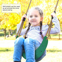 Load image into Gallery viewer, BeneLabel Heavy Duty Swing Seat with Carabiners, Playground Swing Set Accessories Replacement, Adjustable Rope, Longest 6.7ft, Shortest 4.2ft, Seat Width 27.2&quot;, 600LB Weight Limit, Green
