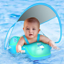 Load image into Gallery viewer, LAYCOL Baby Swimming Float with UPF50+ Sun Canopy Baby Floats for Pool No Flip Overbaby Pool for Baby Age of 3-36 Months (Blue, L)
