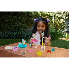 Load image into Gallery viewer, Enchantimals Darling Ice Dancers Skate and Spin Glider with Patterson Penguin Small Doll (6-in) &amp; Tux Dolls, 2 Animal Figures, and 15+ Accessories, Makes a Great Gift for 3-8 Year Olds
