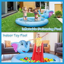 Load image into Gallery viewer, Decorlife Kids Inflatable Sprinkler Pool 68 Inch, Upgraded 3 in 1 Splash Pad, Durable &amp; Funny Summer Toy for Indoor Outdoor Use, Elephant Pattern
