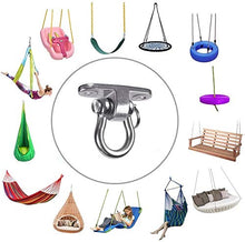 Load image into Gallery viewer, Dakzhou 2 Sets of Silent Bearing Swing Hangers,Heavy Duty 180 Rotate Swing Swivel Hook, 1500LB Capacity Wooden Concrete Playground Yoga Hammock Chair Rope Punching Bag Porch Swing Sets
