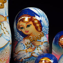 Load image into Gallery viewer, CMZ Russian Nesting Dolls 7 Pieces Little Girl Handmade Traditonal Russian Nesting Dolls Matryoshka Wishing Dolls Russian Nesting Dolls Set Matryoshka Wooden Toys
