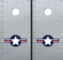 Load image into Gallery viewer, Rivet Air Force Themed Cornhole Boards
