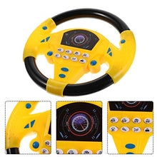 Load image into Gallery viewer, Toyvian 2pcs Simulated Steering Wheel Toy Driving Controller Toy Imitate Driver Funny Interactive Driving Wheel for Kids Boys and Girls (Yellow and Black)
