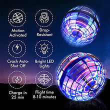 Load image into Gallery viewer, HAJIMARI Nova Flying Toy - Floating Boomerang Drone Ball | 360 Rotating Flying Ball Outside Toy | Flying Space Orb Ball with Built in RGB LED Lights | Magical Orb Hovering Boomerang Safe for Kids
