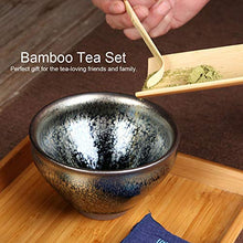 Load image into Gallery viewer, Tabpole Tea Ceremony Accessories Portable Japanese Ceramic Tea Set with Bamboo Tea Tray Service Tool
