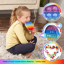 Load image into Gallery viewer, Pop it Alphabet Pop it ABC for Kids, Pop it Letters ABC with Letters and Numbers - Alphabet Fidget Poppers with Letter Pop its and Number Pop it - Rainbow Round 2 Pop it Numbers and Letters
