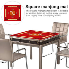 Load image into Gallery viewer, EXCEART Mahjong Game Table Cover Slip Resistant Poker Dominos Card Tablecover Table Top Mat Square Mahjong Cloth Board for Desktop Games Red 78X78CM
