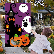 Load image into Gallery viewer, hutishop2020 Outdoor Throwing Games for Kids,Halloween Party Pumpkin Ghost Hanging Banner Toss Game with 3 Bean Bags C

