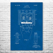 Load image into Gallery viewer, Patent Earth Finger Puppet Theater Poster Print, Toy Collector Gift, Puppet Wall Art, Daycare Decor, Theater Art, Marionette Gifts Blueprint (12 inch x 18 inch)
