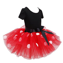 Load image into Gallery viewer, Yeahdor Toddler Girls Mini Mouse Fancy Costume Birthday Party Polka Dots Tutu Dress with Cosplay Cartoon Headband Set Black Red 3T

