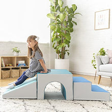 Load image into Gallery viewer, ECR4Kids - ELR-12717F-CT SoftZone Single-Tunnel Foam Climber, Freestanding Indoor Active Play Structure for Toddlers and Kids, Safe Soft Foam Play Set, Easy to Assemble, Contemporary

