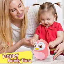 Load image into Gallery viewer, UNIH Roly Poly Baby Toys 6 to 12 Months Developmental, Tummy Time Wobbler Toy for Baby, Penguin Tumbler Wobbler Toys for Infant Boy Girl Gifts (Pink)
