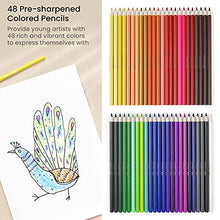 Load image into Gallery viewer, Arteza Kids Colored Pencils, Set of 48 Vibrant Colors, Triangular Pencil Crayons, Pre-Sharpened, Art Supplies for School, Art Class, and Doodling
