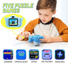 Load image into Gallery viewer, BOWJOY Kids Camera 1080P HD Digital Dual Camera 20MP Video Camcorder Toddler Selfie Video Record Camera with 32GB TF Card 5 Puzzle Games Birthday Electronic Toys Gifts for 3-9 Year Old Girls and Boys
