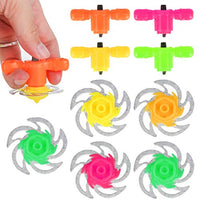 PROLOSO Spinning Tops Set Gyro Gyroscope Launchers Bulk Spinning Toys Party Favors 24 Pcs