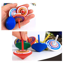 Load image into Gallery viewer, Colorful Painted Wood Spinning Tops, Kids Novelty Wooden Gyroscopes Toy, Assorted Standard Tops, Flip Tops, kindergarten education Toys - Great Party Favors, Fun, Gift, Prize 10 Pcs/set (Multicolored)
