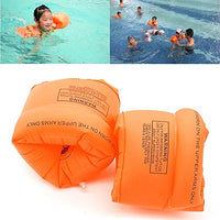 N Meng230 New Swimming Arm Band Ring Floating Inflatable Sleeves for Adult Child One Pair A (Color : Orange)