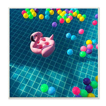 Load image into Gallery viewer, Stupell Industries Poolside Pink Flamingo Floatie Water Summer Fun, Designed by Ziwei Li Art, 12 x 12, Wall Plaque
