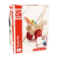 Load image into Gallery viewer, Award Winning Hape Butterfly Wooden Push and Pull Walking Toy
