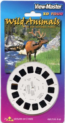 3Dstereo Animal ViewMaster ViewMaster - Wild Animals of our National Parks - 3 Reels on Card - NEW