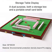 Load image into Gallery viewer, LSZ Mini Mahjong Set Dice Melamine Travel Folding Storage Box Portable Multiplayer Board Game Entertainment Casual Party Activities Game Mahjong (Color : Pink)
