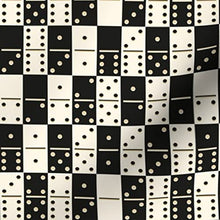 Load image into Gallery viewer, Spoonflower Fabric - White Black Bones Game Board Printed on Cotton Poplin Fabric by The Yard - Sewing Shirting Quilting Dresses Apparel Crafts
