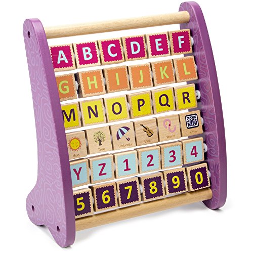 IMG Deluxe Wooden Alpha Abacus with Carrying Bag - Includes Numbers and Letters!