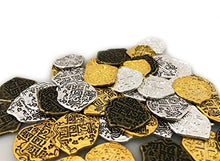 Load image into Gallery viewer, Seven Seas Pirates Toy Metal Gold and Silver Colored Treasure Doubloons - 100 Tokens
