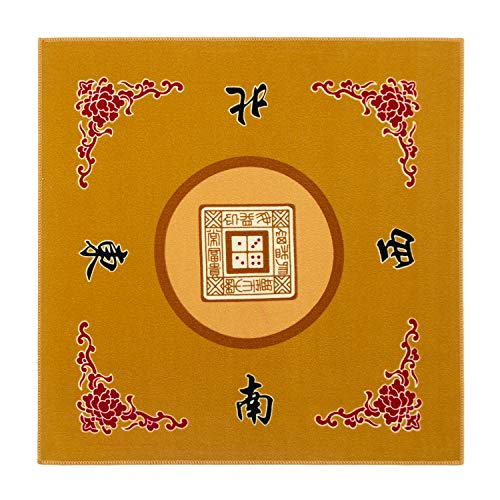 Sanvo Universal Mahjong/Paigow/Poker/Dominos/Game Table Cover,Slip Resistant Mat(Yellow) 31.5