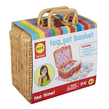 Load image into Gallery viewer, Alex Pretend &amp; Play Tea Time Basket Kids Tea Set, 19 Piece
