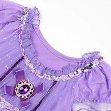Load image into Gallery viewer, Ohlover Girls Princess Flower Costume Floor Length Birthday Party Dress (90, Violet with Accessories)

