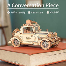 Load image into Gallery viewer, Rolife 3D Wooden Puzzles Retro Car Model - Collectibles Wooden Model Kits for Adults Desk Toys Display Gift for Boys/Girls (Vintage Car)
