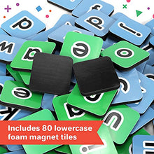 Load image into Gallery viewer, Barnacle Toys Lunchbox Letters, Phonics Games for Kids Ages 4-8, Includes 80 Magnetic Letter Tiles, 20 Literacy Games and a Lunchbox Magnetic Letter Board I Spelling Games for Kids Ages 6-8
