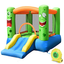 Load image into Gallery viewer, Costzon Inflatable Bounce House, Jumper Castle with Slide, Basketball Rim, Oxford Mesh Wall, Bouncy House for Kids Indoor Outdoor, Including Carrying Bag, Repair Kit, Stakes (with 480W Air Blower)
