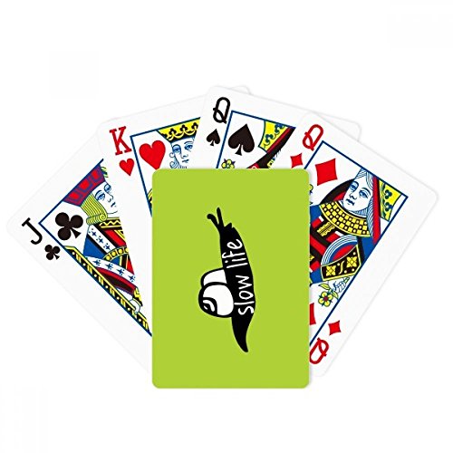 DIYthinker Black Animal Snail Silhouette Natural Poker Playing Card Tabletop Board Game Gift