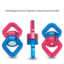 Load image into Gallery viewer, AusKit Swing Swivel, 30 KN Safest Rotational Device Hanging Accessory with Carabiners for Web Tree Swing, Swing Setting, Aerial Dance, Children&#39;s Swing (Red/Blue)
